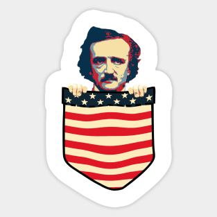 Edgar Allan Poe Chest Pocket Sticker